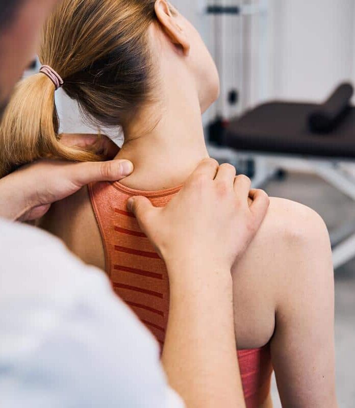 patient chiropractic neck adjustment treatment